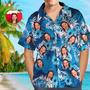 Custom Face Shirt Men's Hawaiian Shirt For Husband Gift For Father