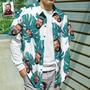 Custom Face Shirt Men's Hawaiian Shirt-Leaves