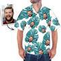 Custom Face Shirt Men's Hawaiian Shirt-Leaves