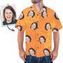 Custom Face Shirt Men's Hawaiian Shirt Orange