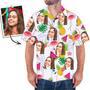 Custom Face Shirt Men's Hawaiian Shirt Pineapple And Watermelon