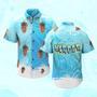 Custom Face Shirt Men's Hawaiian Shirt With Name Blue Hawaiian Shirts Cool Summer