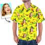 Custom Face Shirt Men's Hawaiian Surfing