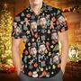 Custom Face Shirt Personalized Photo Men's Hawaiian Shirt Christmas Surprise Gift - Merry Christmas