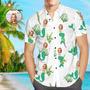 Custom Face Shirt Personalized Photo Men's Hawaiian Shirt Mermaid