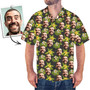 Custom Face Shirt Men's Hawaiian Shirt Flower Custom Face Shirt Men's Hawaiian Shirt Flower