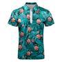 Custom Hawaiian Style Polo Shirt With Zipper Personalized Face Polo Shirt For Boyfriend Or Husband