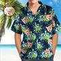 Custom Men's Hawaiian Shirt Dog Face Shirt Big Flower For Pet Lover