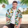 Custom Men's Santa Claus Party Tropical Ugly Hawaiian Christmas Shirts