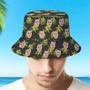 Custom Over Print Hawaiian Fisherman Hat Bucket Hat Beach Sports Hat