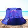 Custom Photo Bucket Hat Unisex Personalized Face Hiking Beach Sports Hats Purple Abstract Texture