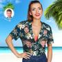 Custom Photo Funky Vintage Hawaiian Shirt Casual Button-Down Short Sleeve-For Her