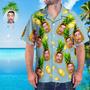 Custom Photo Shirt Men's Hawaiian Shirt Big Pineapple For Him