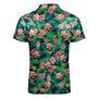 Custom Polo Shirt With Zipper Personalized Face Hawaiian Style Men's Polo Shirt