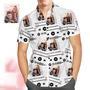 Custom Scannable Spotify Code Hawaiian Shirt Photo Splicing Trend Music Gifts