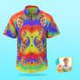 Custom Tie Dye Photo Hawaiian Shirt Beach Vacation Men's Popular All Over Print Hawaiian Beach Shirt Holiday Gift