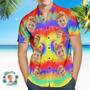 Custom Tie Dye Photo Hawaiian Shirt Beach Vacation Men's Popular All Over Print Hawaiian Beach Shirt Holiday Gift