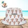 Custom Your Photo Face Summer Extra Large Bucket Hats Fisherman Hat - White