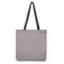 Grey And Pink Polka Dot Pattern Print Tote Bag