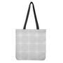 Grey And White Glen Plaid Print Tote Bag