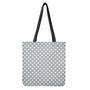 Grey And White Polka Dot Pattern Print Tote Bag