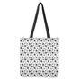 Grey Animal Paw Pattern Print Tote Bag