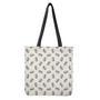 Grey Doodle Sandwich Pattern Print Tote Bag