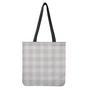 Grey Prince Of Wales Check Print Tote Bag