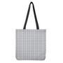 Grey Tattersall Pattern Print Tote Bag