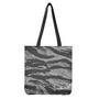 Grey Tiger Stripe Camouflage Print Tote Bag