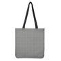 Grey Windowpane Pattern Print Tote Bag