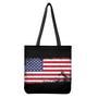 Grunge American Flag Print Tote Bag