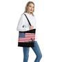 Grunge American Flag Print Tote Bag