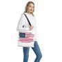 Grunge Flag Of Usa Print Tote Bag