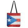 Grunge Puerto Rican Flag Print Tote Bag