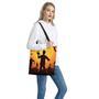 Halloween Walking Zombie Print Tote Bag