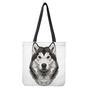 Hand Drawn Alaskan Malamute Print Tote Bag