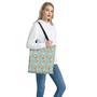 Happy Corgi Pattern Print Tote Bag