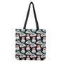 Hipster Frog Pattern Print Tote Bag