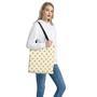 Honey Bee Hive Pattern Print Tote Bag