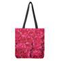 Hot Pink Rose Print Tote Bag