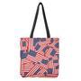 Independence Day Usa Flag Pattern Print Tote Bag