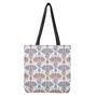 Indian Flower Elephant Pattern Print Tote Bag