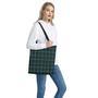 Irish Tartan Pattern Print Tote Bag