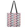 Japanese Geometric Pattern Print Tote Bag