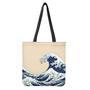 Japanese Ocean Wave Print Tote Bag