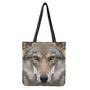 Jungle Wolf Print Tote Bag