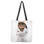 Karate Cat Print Tote Bag