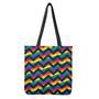 Lgbt Pride Rainbow Chevron Pattern Print Tote Bag