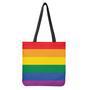 Lgbt Pride Rainbow Flag Print Tote Bag